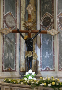 Cristo nero della Basilica del Santuario della Madonna della Guardia di Genova